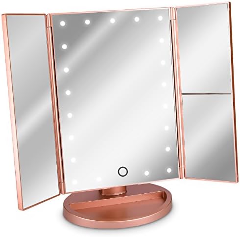 Inklapbare make-up spiegel met verlichting